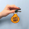 Pretzel Embroidered Keychain - Occasionette