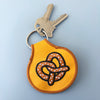 Pretzel Embroidered Keychain - Occasionette