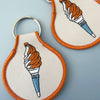 Soft Serve Embroidered Keychain - Occasionette
