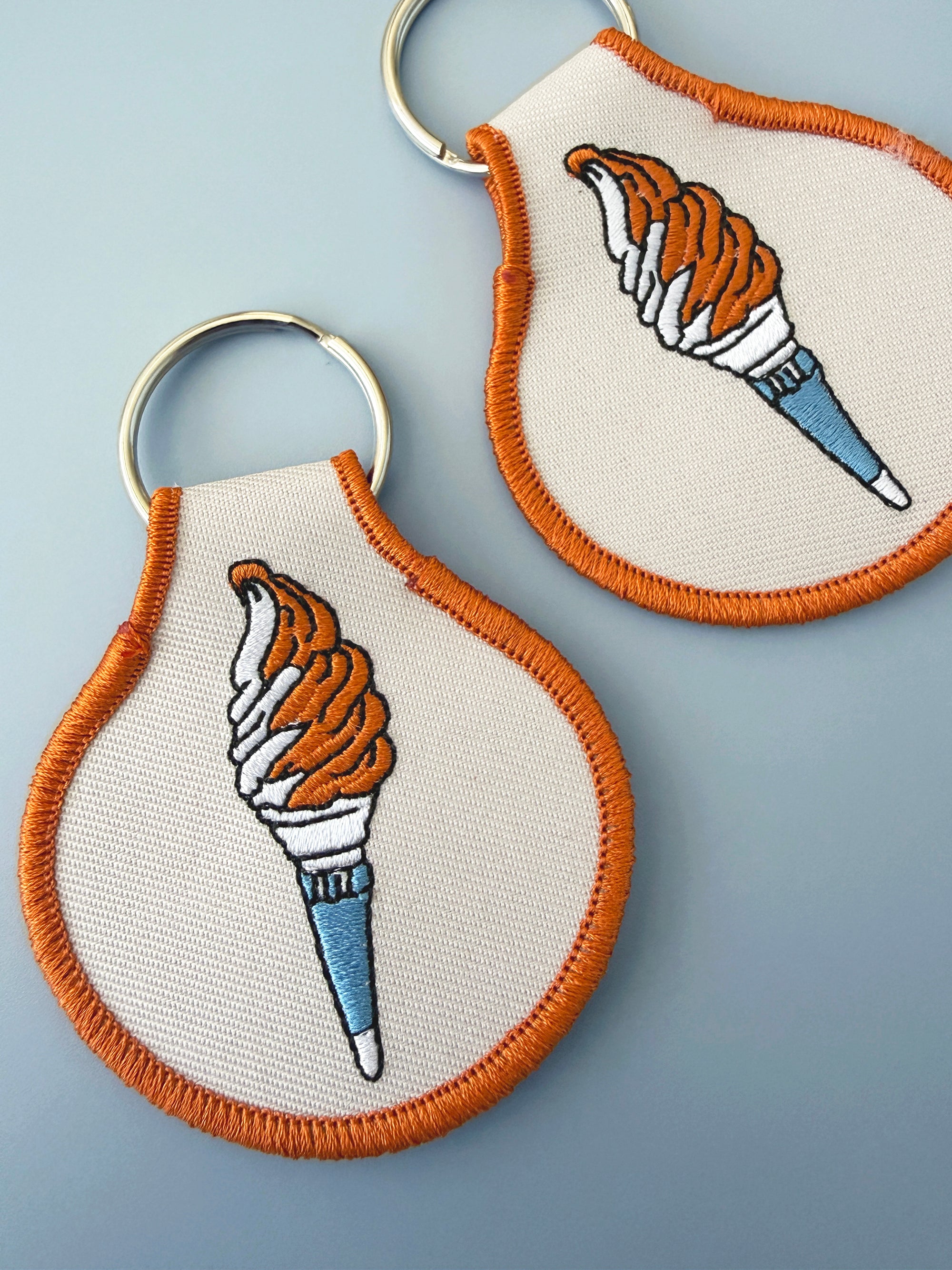 Soft Serve Embroidered Keychain - Occasionette