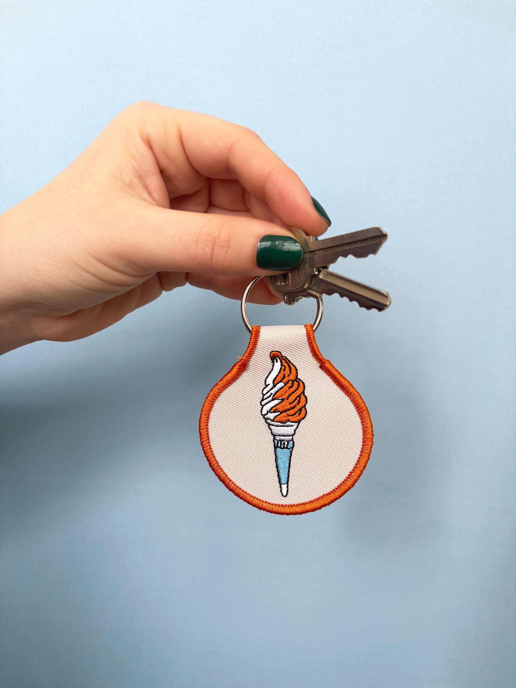 Soft Serve Embroidered Keychain - Occasionette
