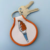 Soft Serve Embroidered Keychain - Occasionette