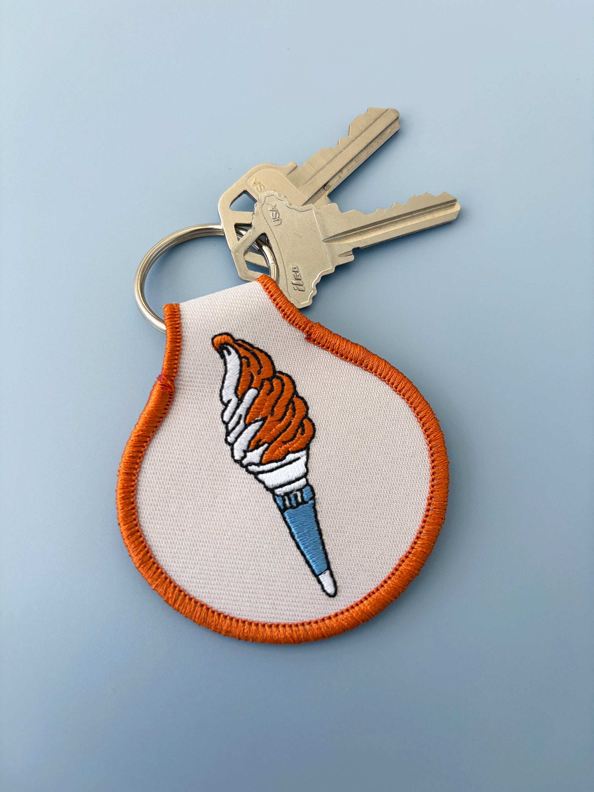 Soft Serve Embroidered Keychain - Occasionette