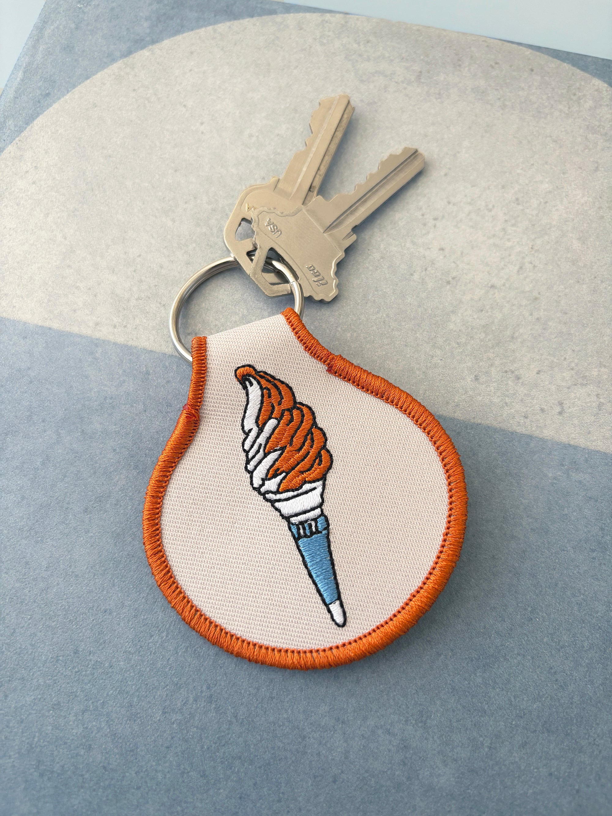 Soft Serve Embroidered Keychain - Occasionette